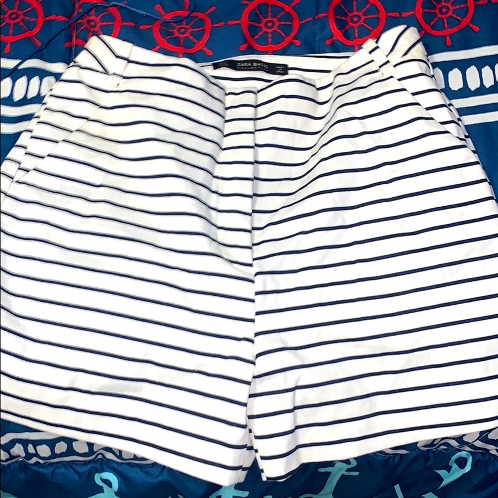 White striped shorts